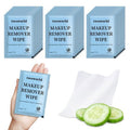 Twoworld Makeup Remover Wipes Bulk Individually Wrapped,Travel Makeup Wipes Gentle for Face Cleansing Mascara Lipstick Travel Hotel(Cucumber,Pack of 50)