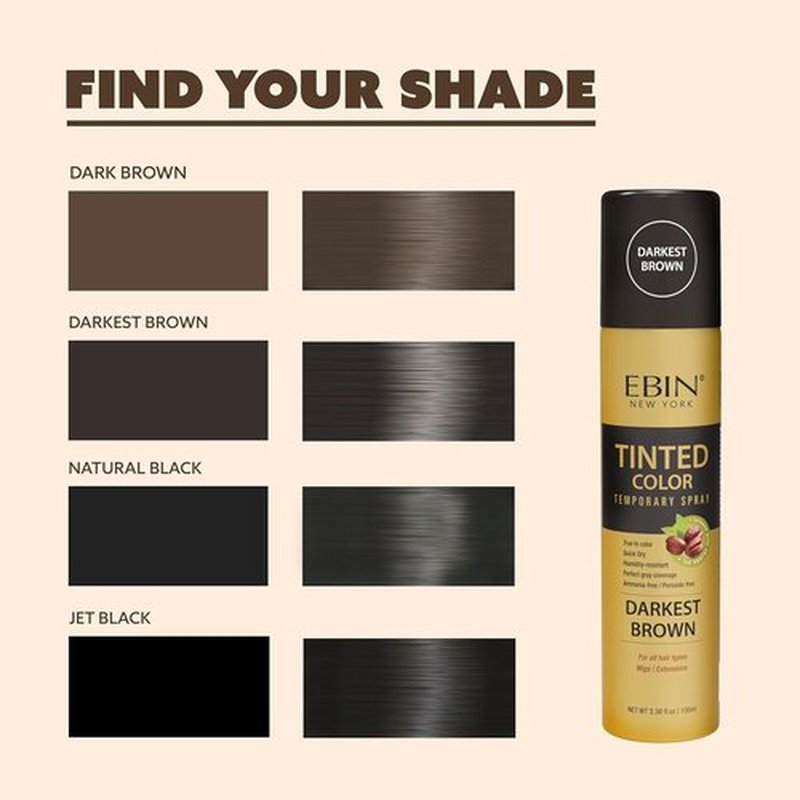 Regine Switzerland Tinted Color Temporary Spray - Gray Root Touch-Up, 3.38oz Jet Black, Quick Dry & Humidity-Resistant