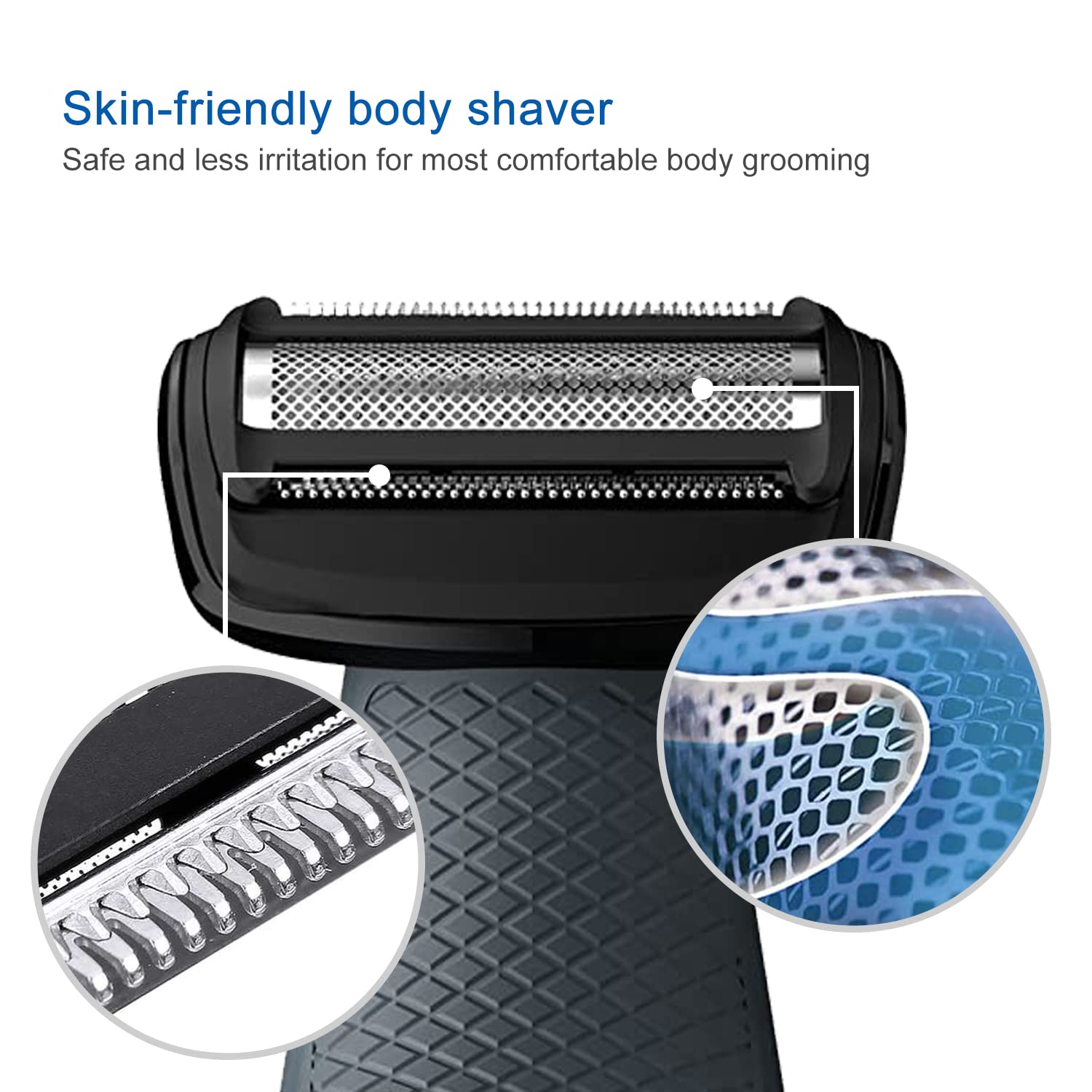 BG2000 Replacement Body Groomer Foil Heads for Philips BG7030 BG7040, 1 Pack