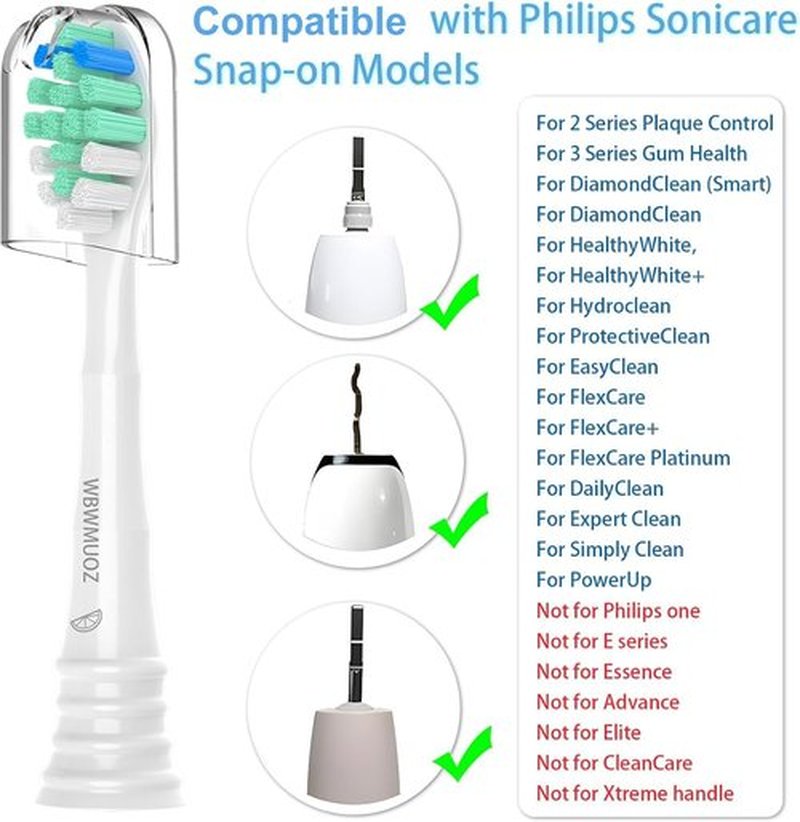 Philips Sonicare Toothbrush Replacement Heads - 8 Pack for Superior Cleaning Performance