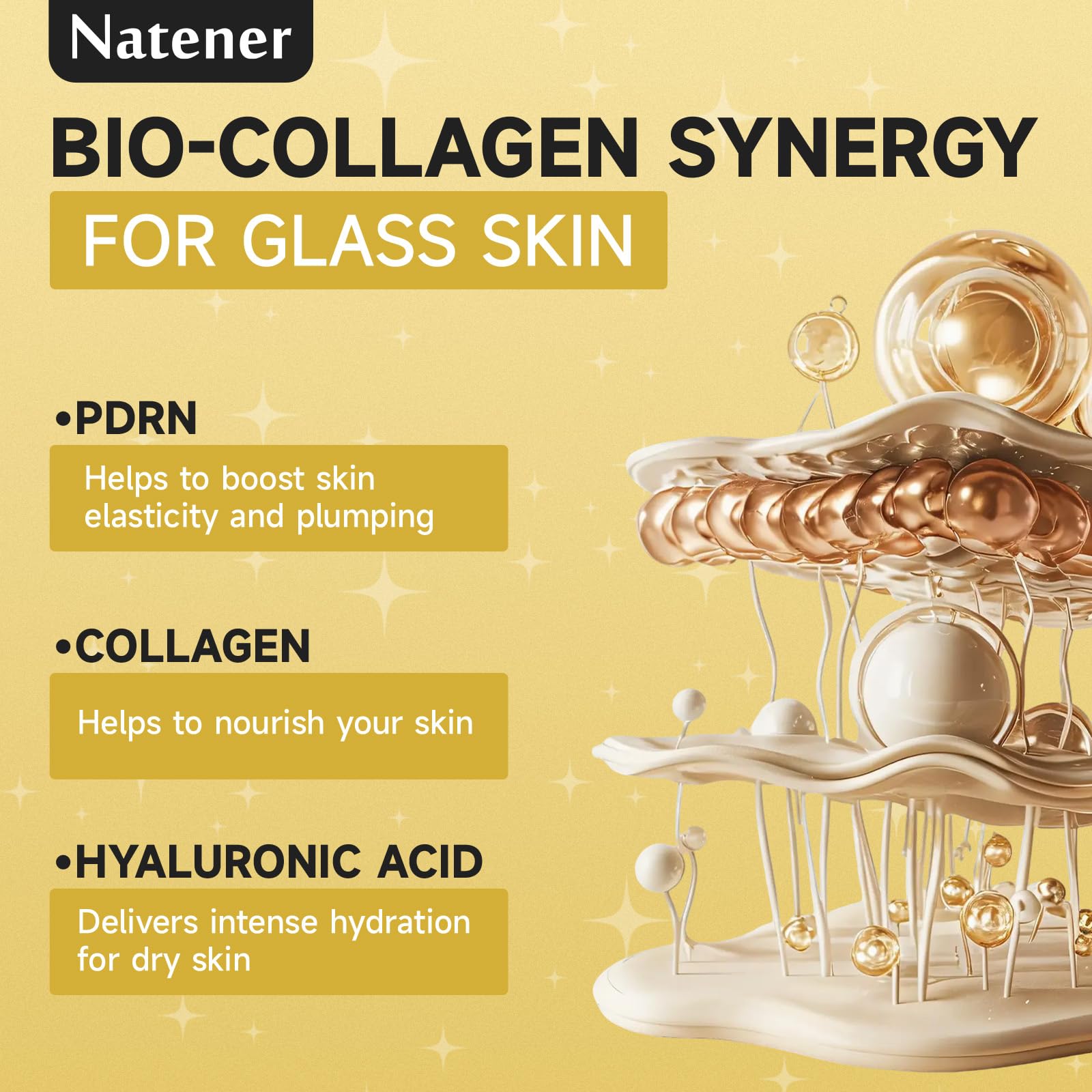 30 pairs 5%PDRN Under Eye Patches, 24K Gold Eye Patches for Puffy Eyes, Dark Circles, Under Eye Bags & Wrinkle | Collagen, Retinol, Hyaluronic, Peptides, Kojic Acid, Caffeine, Korean Skincare Eye care