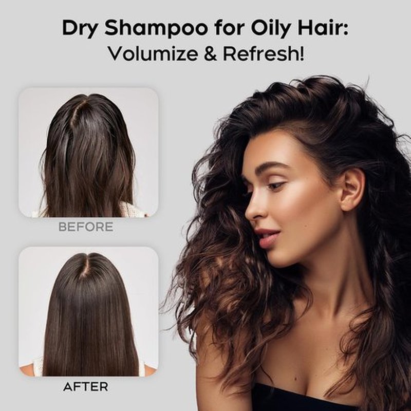 Dry Shampoo Spray by [Brand Name] - Residue-Free Volumizing Formula with Rice Starch - 5.07 oz