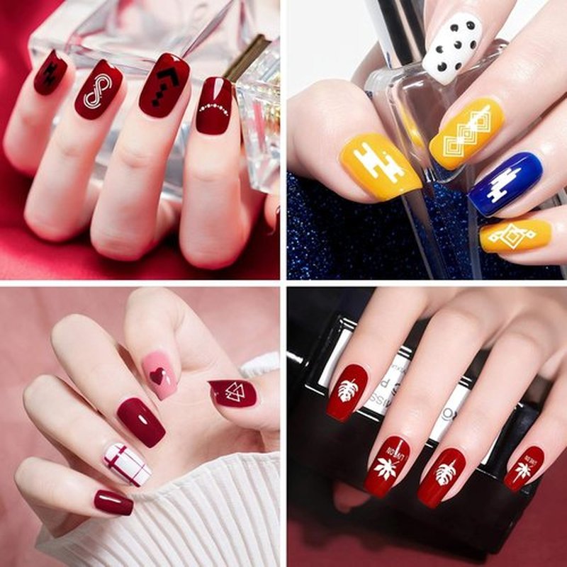 SEISSO Stamping Nail Polish Gels, 12 Colors Stamping Gels 0.25 Fl Oz Soak Off Printed Gel UV Stamp Nail Gel for Nail Stamp Plate Stamper DIY Nail Art Design