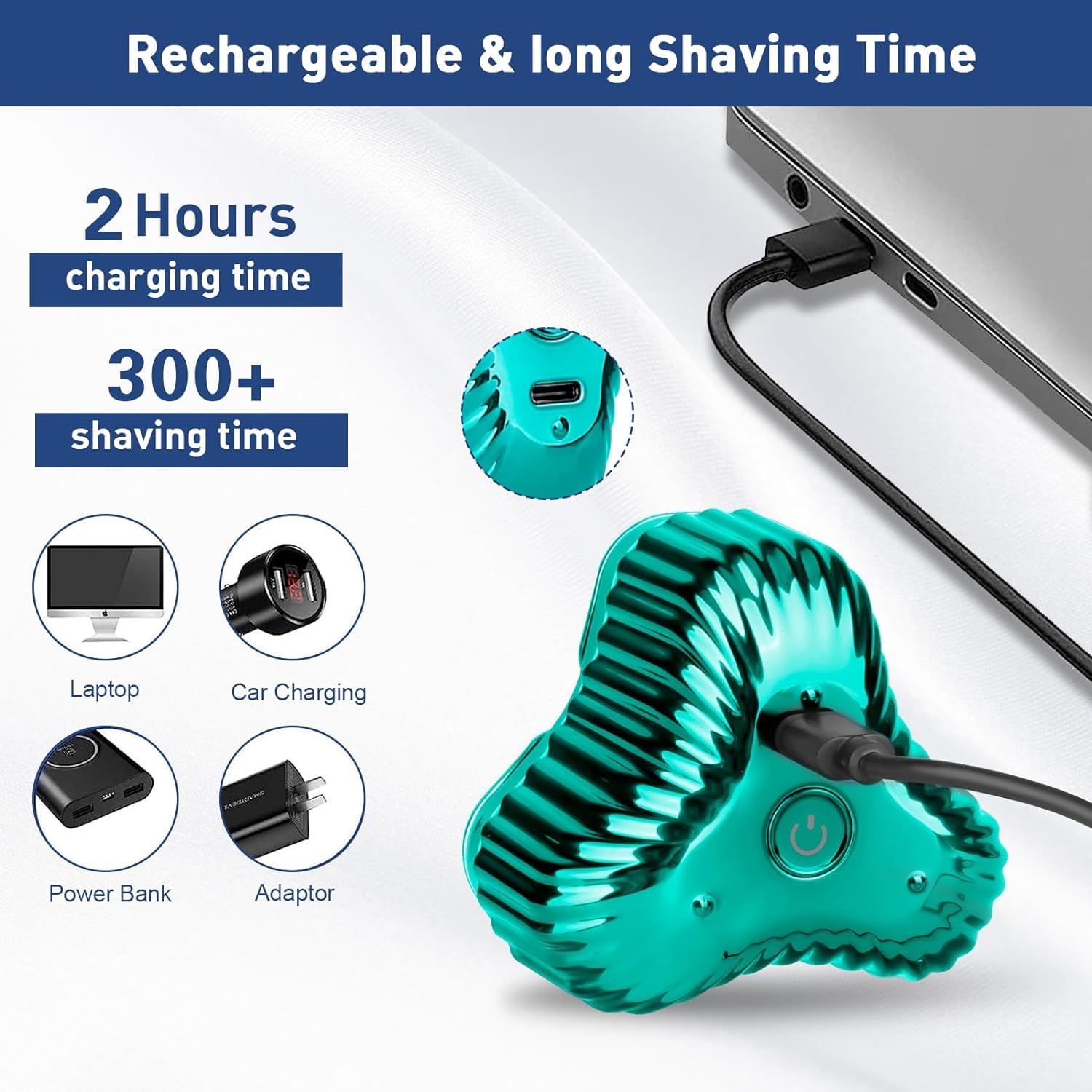 Mini Electric Razor for Men, Upgrade Mini Shaver, Pocket Size Portable Electric Shaver, USB Rechargeable, Waterproof, Easy to Use One-Button, Suitable for Home, Car, Travel, Gift for Men