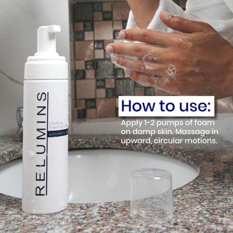 Relumins Advance Clarifying Foaming Cleanser - Gentle Facial Cleanser for Sensitive Skin | Removes Dirt & Makeup – 200ml