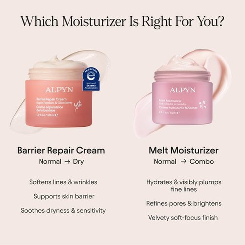 Alpyn Super Peptide & Ghostberry Moisturizer for Eczema, Barrier & Wrinkle Repair | Calm & Soothe Against Redness & Irritation | 1.7 oz / 50 ml