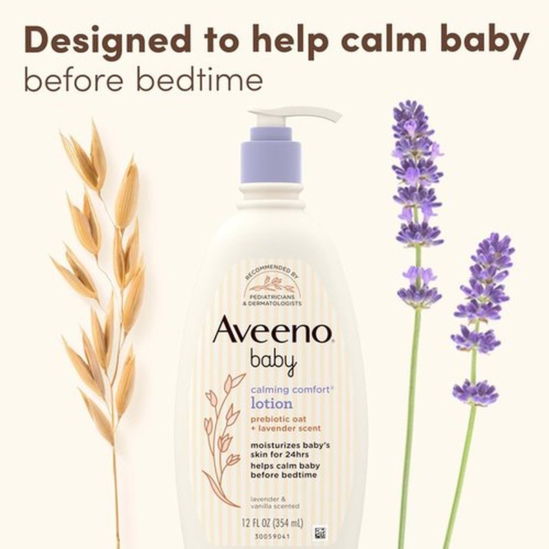 Aveeno Baby Calming Comfort Moisturizing Body Lotion - Relaxing Lavender & Vanilla, 12 Fl. Oz