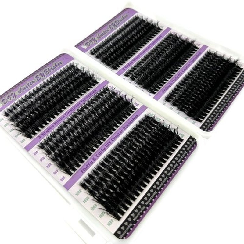 HBZGTLAD 30D/40D/50D/60D/80D Mink Eyelashes 280 Bundles Natural Eyelash extension 3D Russia Volume Individual Eyelash Cluster Makeup Tools Lashes (6gejiemaoshu)