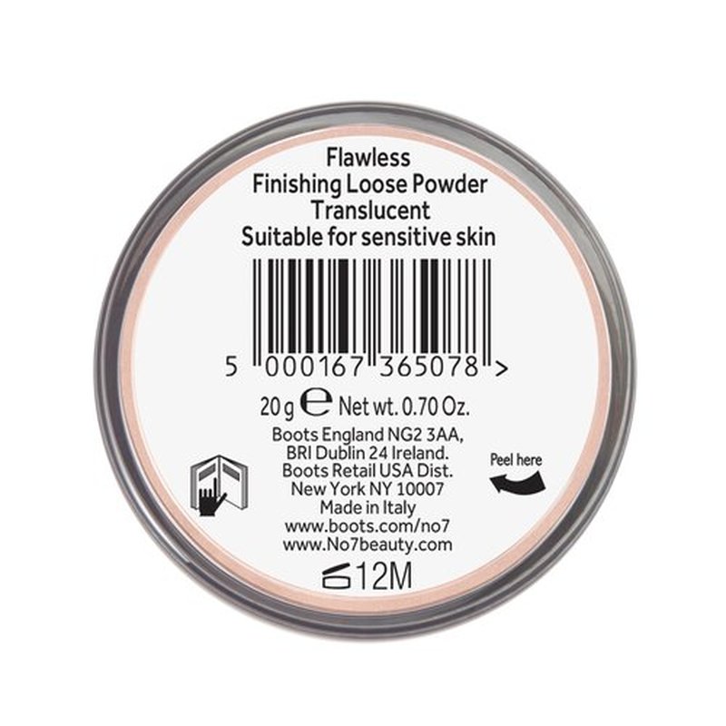 No7 Flawless Finish Loose Setting Powder - Mattifying & Blurring Setting Powder to Set Makeup for a Shine-Free, Airbrush Finish - Helps Soften the Appearance of Fine Lines - Translucent (0.71 oz)
