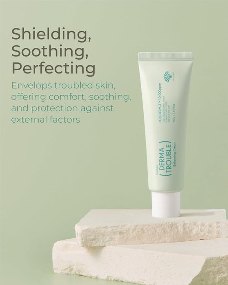 Fusiderm-T Derma Trouble Balancing Cream - Lightweight Hydrating Face Moisturizer for Acne Prone Skin | 1.7 fl oz