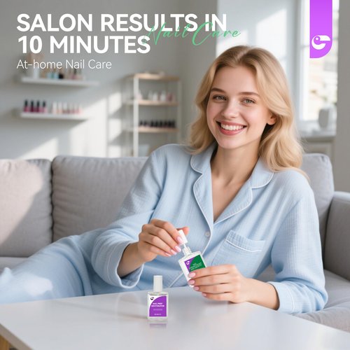 Gelike EC Nail Strengthener and Dehydrator Set: 15ml Natural Nail Hardener Extra Strong and Growth - Acid-Free Fast-Drying Formula - Professional Prep for Gel Polish Acrylic Nails