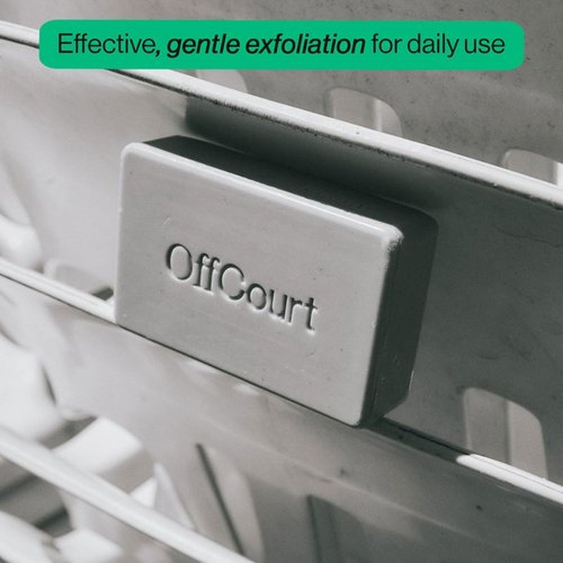 OffCourt Exfoliating Bar Soap – Whole Body, Deep Cleansing and Hydrating Soap for Men & Women - All Skin Types - Non-Drying Bar - Fresh Citrus Scent (5oz, 1 Pack)