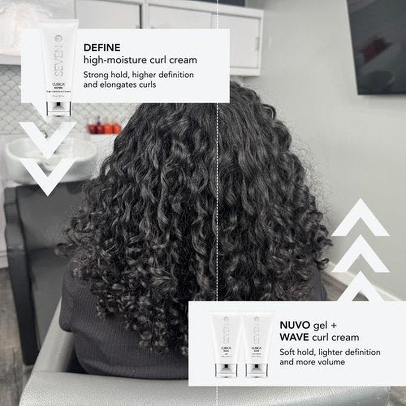 SEVEN Mezzo Define Curl Cream - High Moisture Anti-Frizz Hydrating Styling Cream with Shea Butter & Argan Oil | 7oz