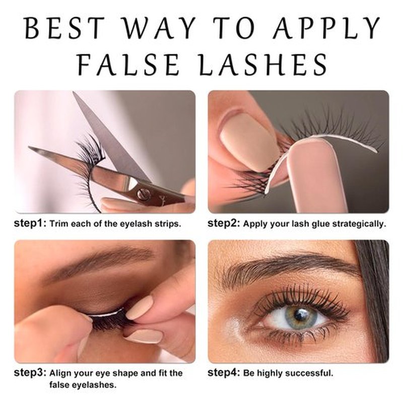 LoveOurHome 12 Pairs Faux Mink Lashes Wispy Lashes 8D Volume False Eyelashes Flully Eye Lash Extesnion Curly Cat Eye Fake Lashes 2 Style Pack Natural Look Fake Eyelash with Tweezers for Women Girls