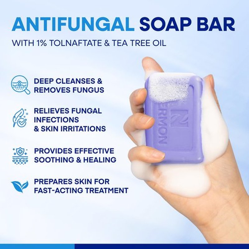 HERMON Folliculitis Treatment Cream & Antifungal Soap Kit: Effective Treatment for Folliculitis Scalp Face & Body and Antifungal Soap with Tea Tree Oil - 3.4 oz Tube / 2 Bars