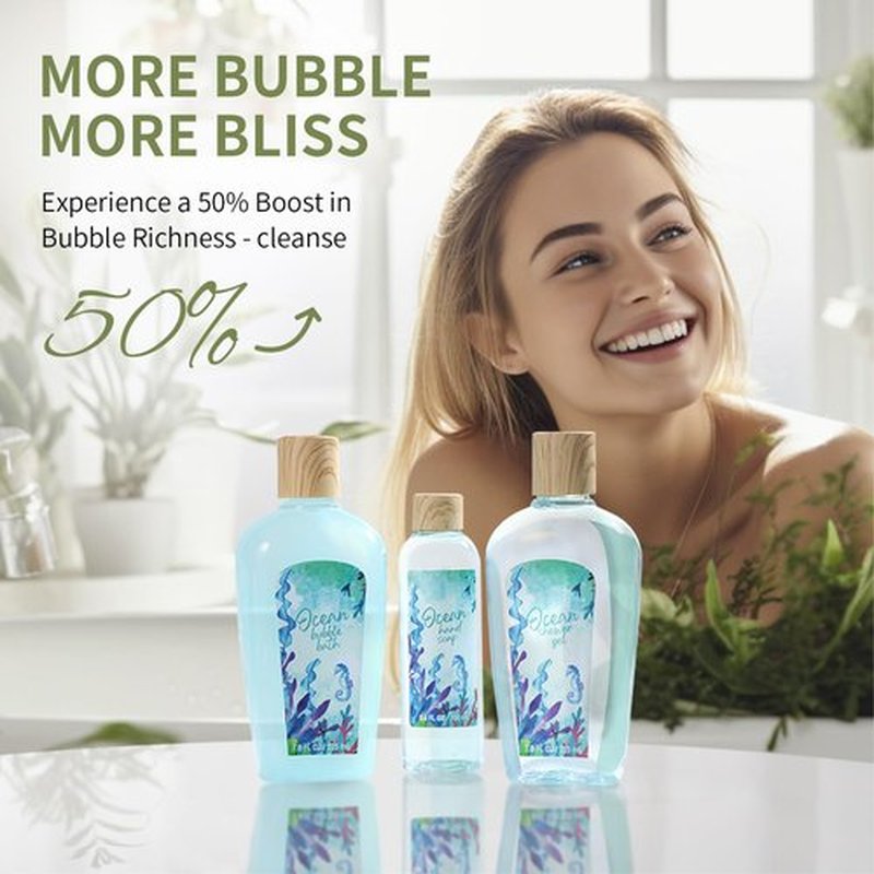BODY & EARTH Ocean Spa Gift Baskets for Women Gifts for Women Bath and Body Gift Sets 11pcs Bath Sets for Women Gift Mothers Day Gifts Spa Gifts Baskets for Mom