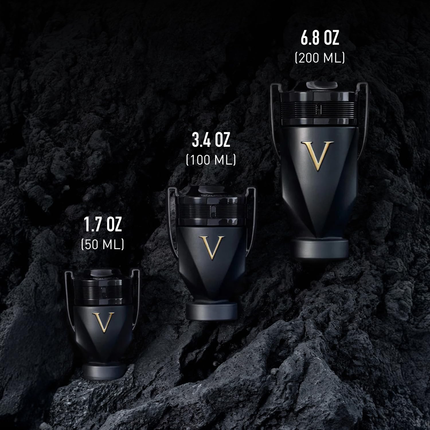 Rabanne Invictus Victory Absolu Parfum Intense for Men - Long Lasting Ambery Woody with Black Pepper, Amber & Sandalwood - Trophy Bottle French Fragrance Spray, 3.4 oz