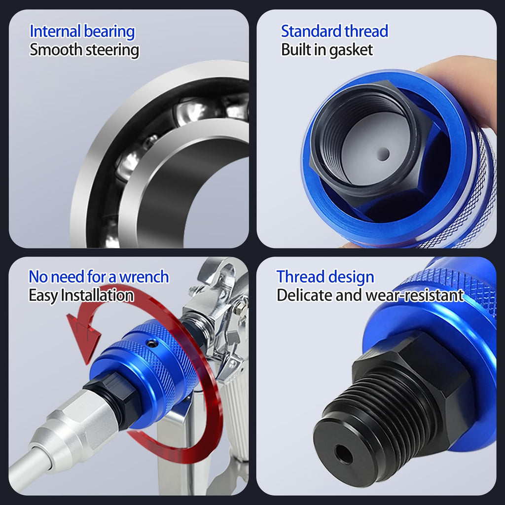 TUDUD Airless Paint Sprayer Swivel Joint 360 Degrees Rotate Spray Gun Joint Connector Accessories Paint Application Tool