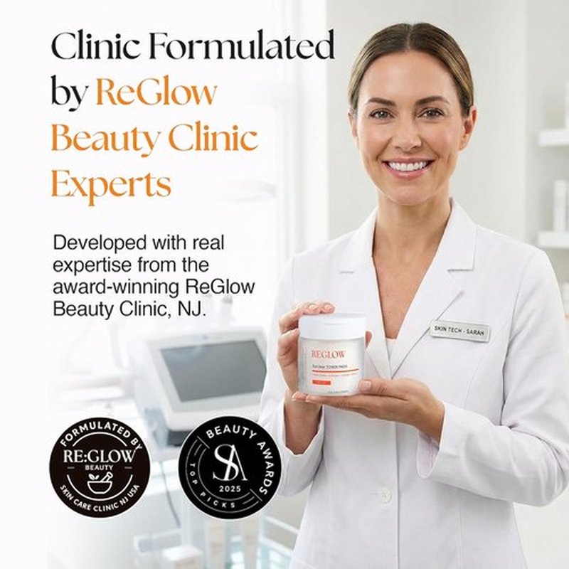 ReGlow EpiClear Toner Pads - Exfoliating Facial Pads with PHA, AHA, BHA & Niacinamide | Hydrating & Resurfacing Daily Peel - 60 Pads