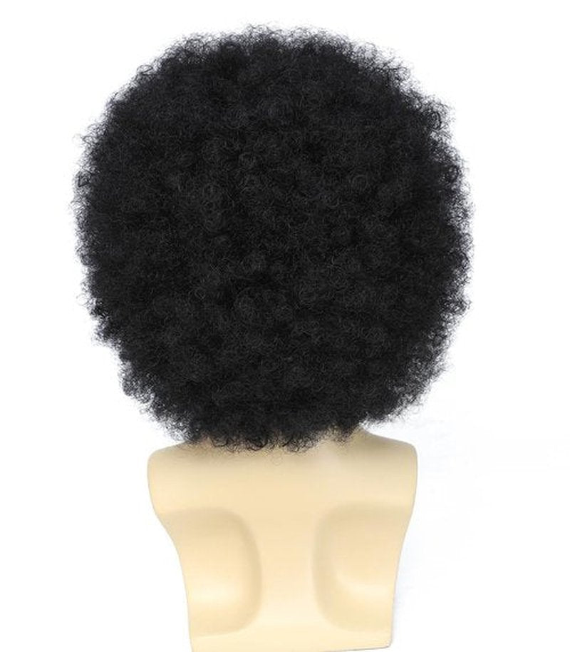 Cariniss 70s Disco Afro Wig - Unisex Large Curly Wig, Perfect for Halloween, Cosplay, Retro Parties, Disco and Bob Ross Costumes (Black)