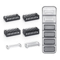 Guide Guards Set - 1/2/3/5mm Comb Attachments, Skin & Body Combs, with a Hard Case - Compatible with Obalde QP2724/QP2834/QP2520/30, QP2620/30, Pro Series, Convenient Storage with High Performance