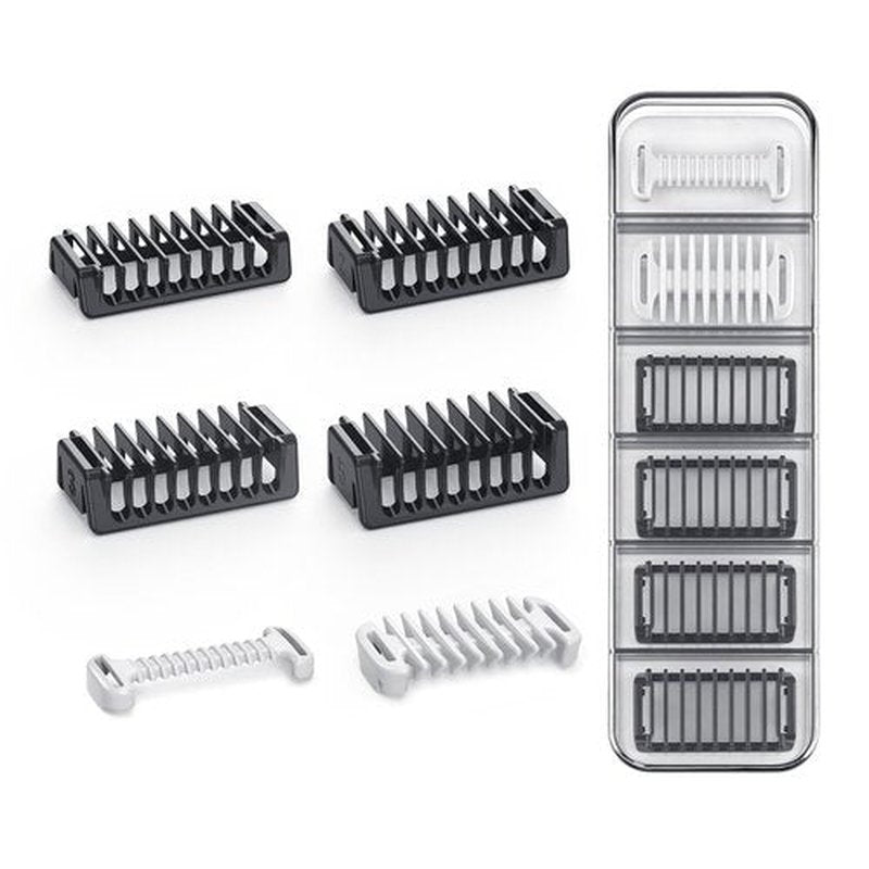 Guide Guards Set - 1/2/3/5mm Comb Attachments, Skin & Body Combs, with a Hard Case - Compatible with Obalde QP2724/QP2834/QP2520/30, QP2620/30, Pro Series, Convenient Storage with High Performance