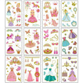 HAIIDOAK Temporary Tattoos, Waterproof Fake Tattoos Body Art for Kids and Adults, Party Favors and Events, 12-Sheet Pink Princess Dresses Designs