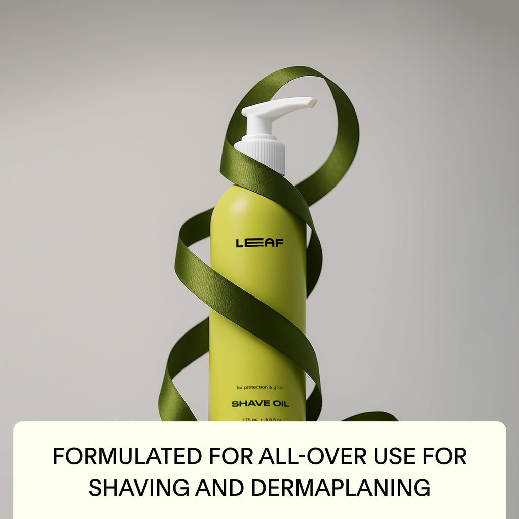Leaf Shave | Leaf Razor Set, All-Metal Safety Razor with Pivoting Head & Adjustable Blade Loading, Includes Matching Stand, 50 Single-Edge Refills, and Recycling Bank for Used Blades - Black