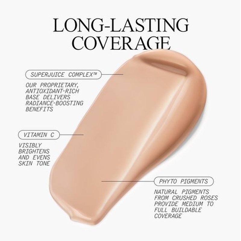 Juice Beauty Phyto-Pigments Flawless Serum Foundation - 15 Rosy Sand - 30 mL - Medium-to-Full, Long-Lasting Coverage - Reduces Look of Wrinkles + Pores - Vegan, Cruelty Free