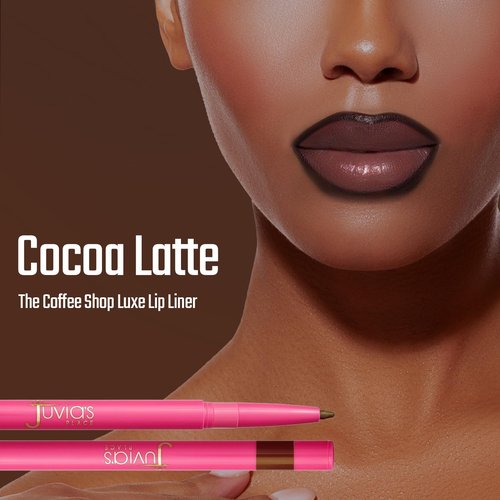 Juvia's Place Coffee Shop Luxe Lip Liner - Cocoa Latte - Colorstay Matte Finish Lip Pencil, Makeup for Natural Long Lasting Beauty and Sensational Wear, Lip Stain Kiss Proof Cosmetics