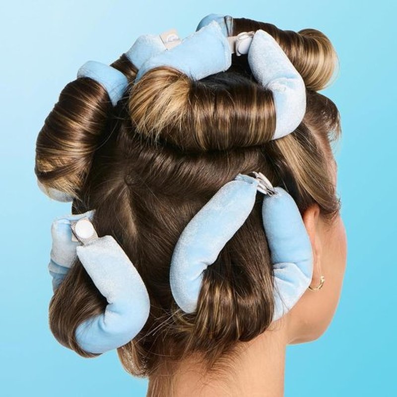 Gimme Beauty Chill Curl Heatless Flex Rods - Gentle, Bendable Overnight Hair Rods for Bouncy Waves - 6 Count