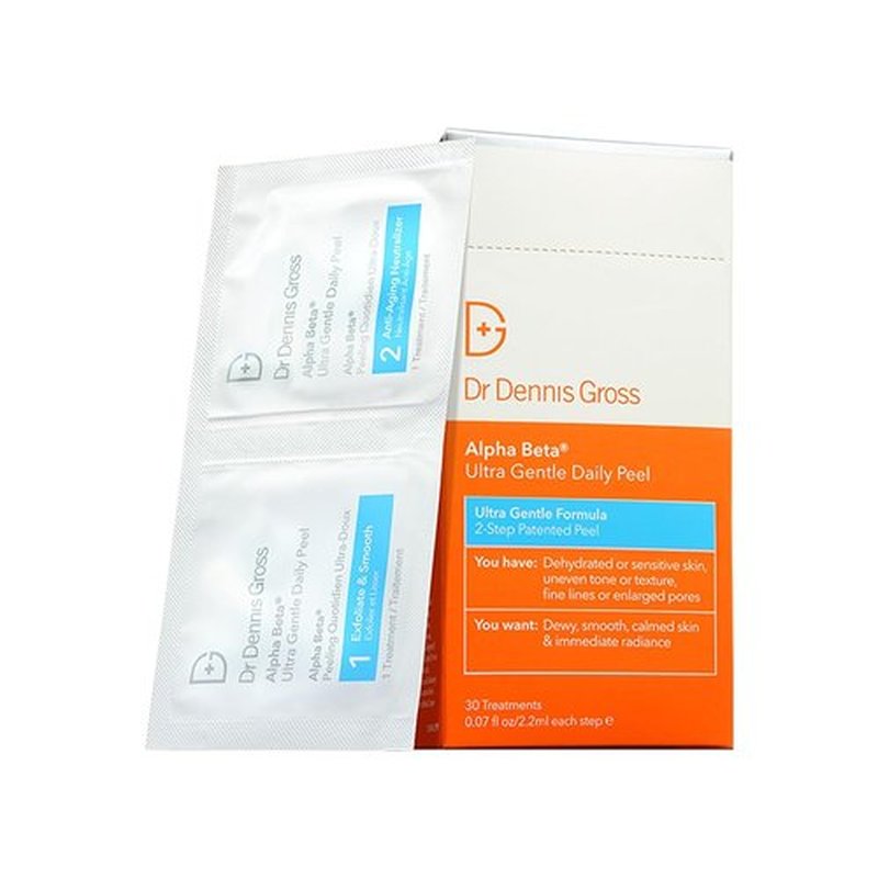 Dr. Dennis Gross Alpha Beta Ultra Gentle Daily Peel - Hydrates Sensitive Skin & Smooths Texture | 30 Treatments