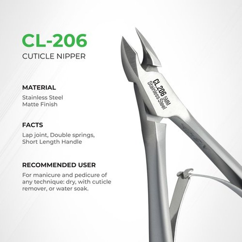 NGHIA Professional Cuticle Nipper CL-206 | Stainless Steel (5MM) | Salon Quality & Surgical Grade | Precision Cuticle Trimmer