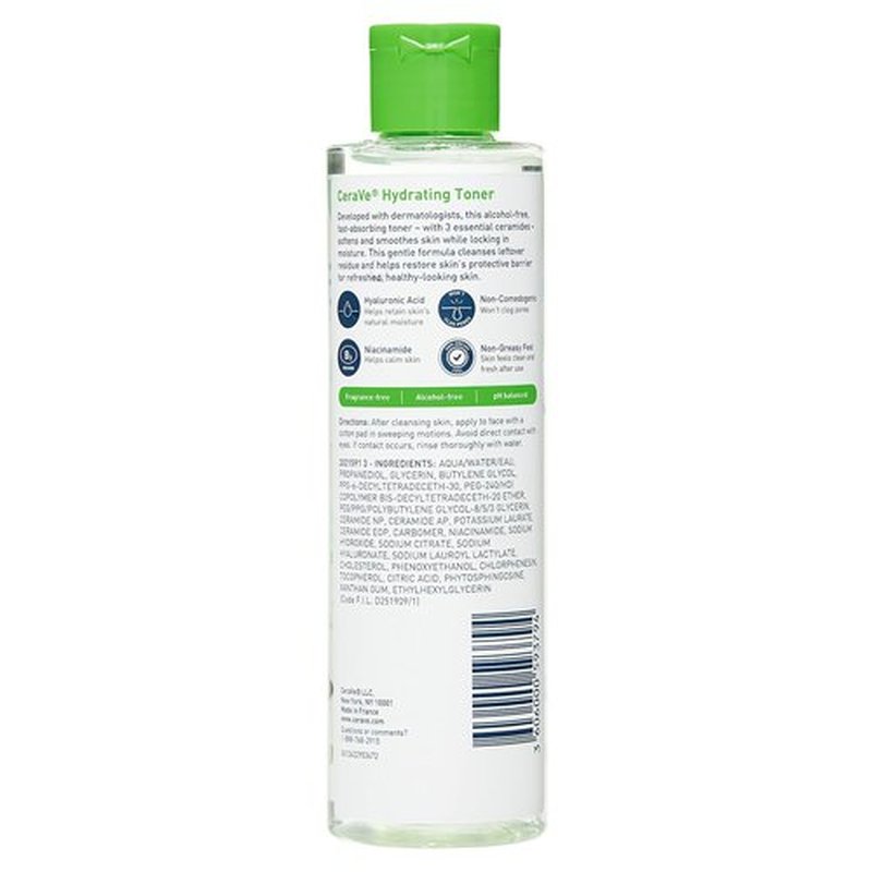 CeraVe Hydrating Toner - Alcohol-Free Formula with Hyaluronic Acid & Niacinamide | 6.8 Fl Oz for Sensitive Skin
