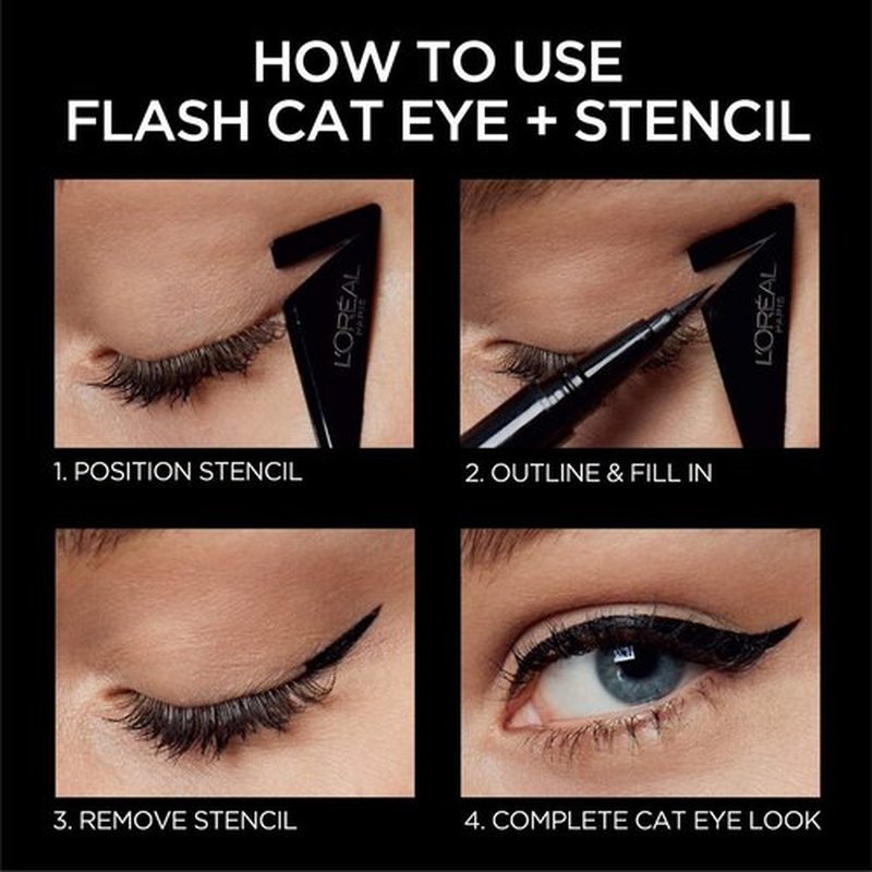 L'Oreal Paris Infallible Waterproof Liquid Eyeliner - Flash Cat Eye, Black, 0.44 oz.