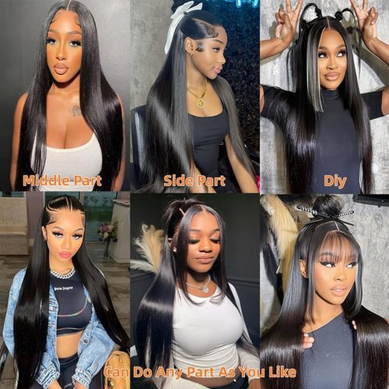 TwerkGirls Straight 360 Lace Front Wigs Human Hair Pre Plucked 18 Inch 200% Density Hidden Strap Drawstring Wig Hd Transparant Full Lace Human Hair 360 Glueless Wigs for Black Women