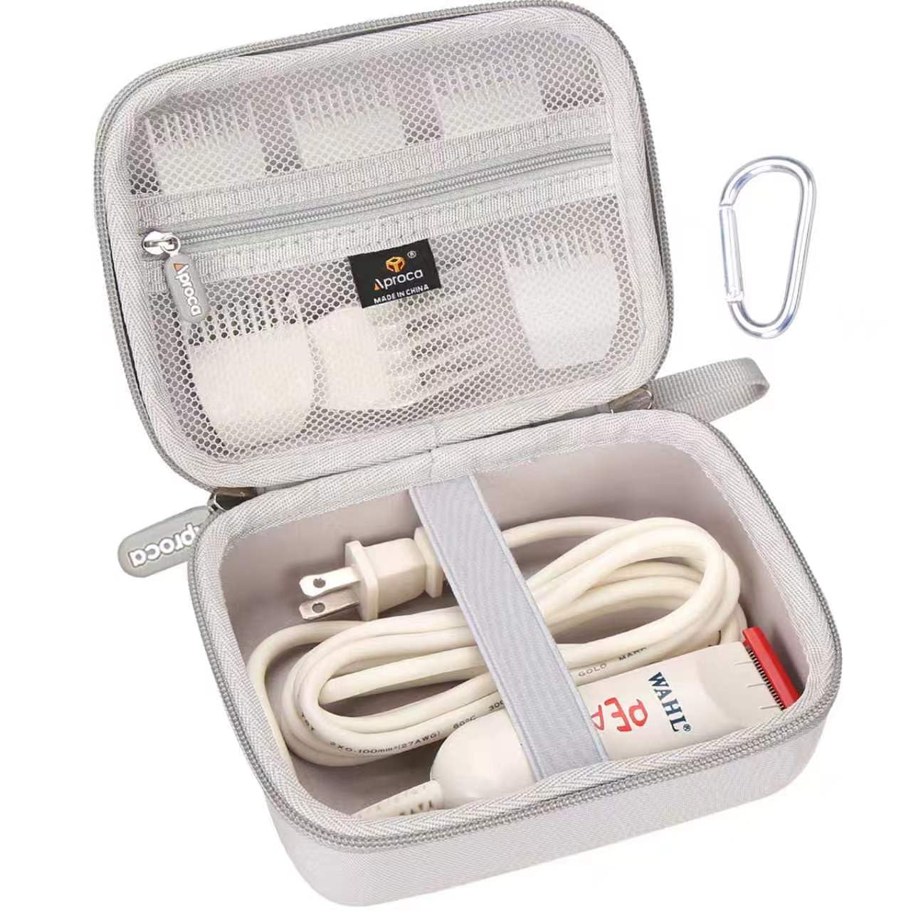 Aproca Case Compatible with Wahl Professional Peanut Corded Trimmer 8685-1401 8655-200 8655, Portable Storage Bag for Accessories -Grey (Case Only)
