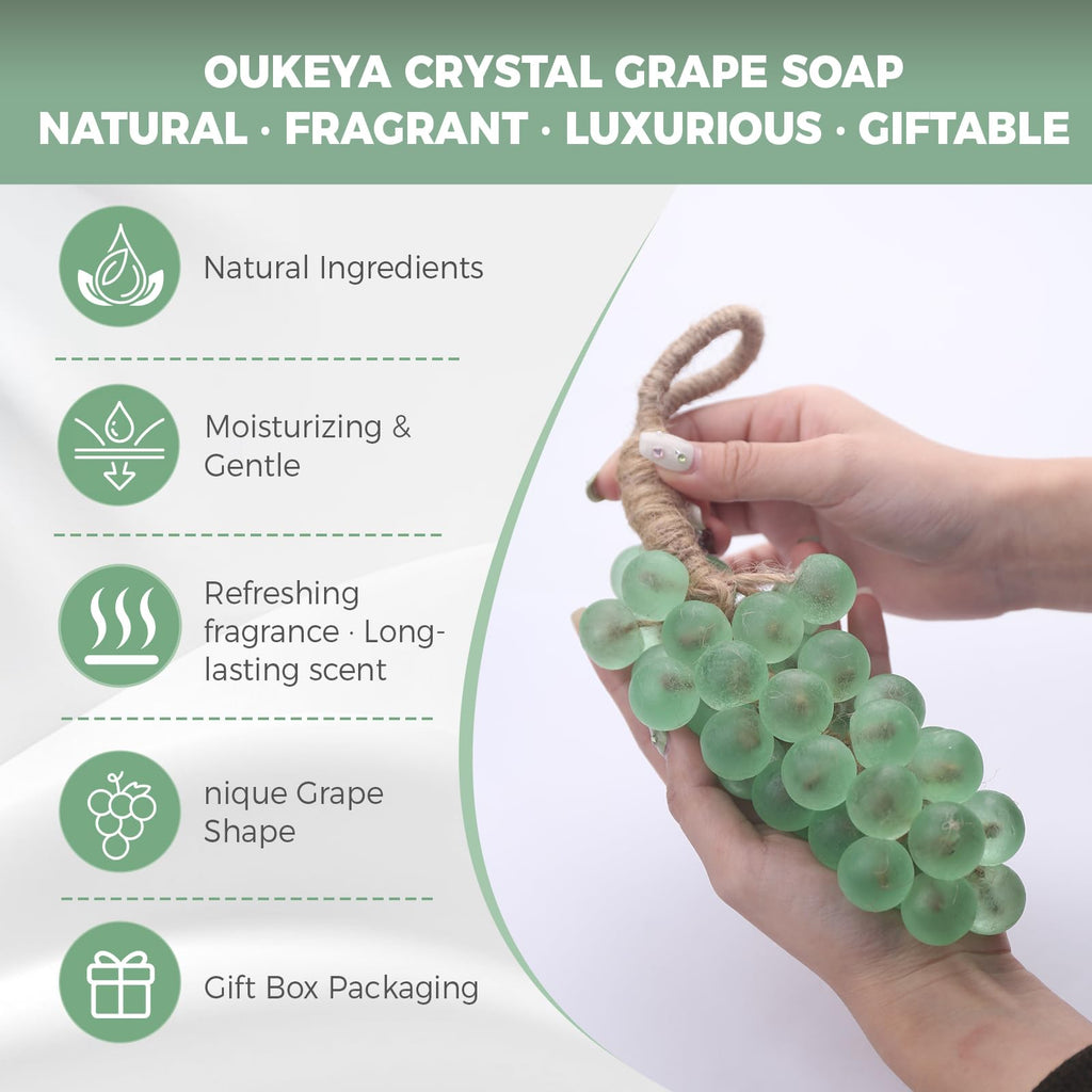 OUKEYA Handmade Grape Soap Gift Set