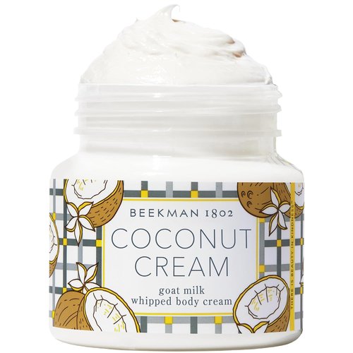 Beekman 1802 Whipped Body Cream - Hydrating Goat Milk Lotion with Shea Butter & Vitamin E | Coconut Cream 8 oz