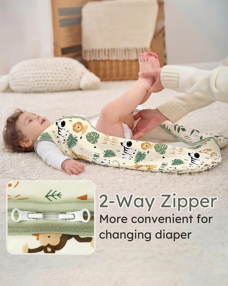 Yoofoss Baby Sleep Sack - 1.5 Tog Wearable Blanket for 18-24 Months | 100% Organic Cotton, Warm & Comfy