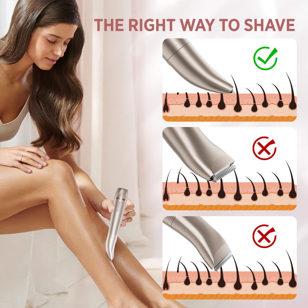 Orchrose Bikini Trimmer Head for Women: OC-A12 Replacement Attachment for Painless Grooming on Bikini Underarms Legs - Safe & Effective Shaving for Home & Travel Use - 1 Pack