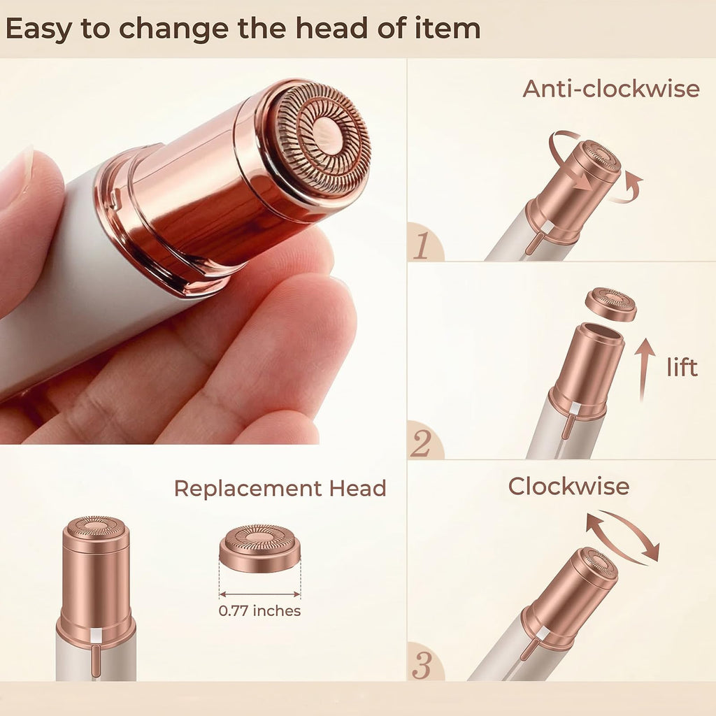 tuokiy Replacement Heads for Flawless Gen 2 Hair Remover, 8-Pack