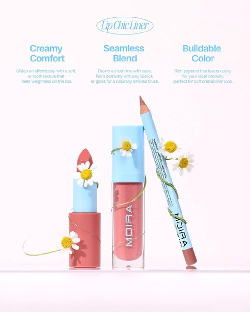 Moira Lip Chic Liner - Smooth Application & Long-Lasting Color | Cool Girl Shade (008)