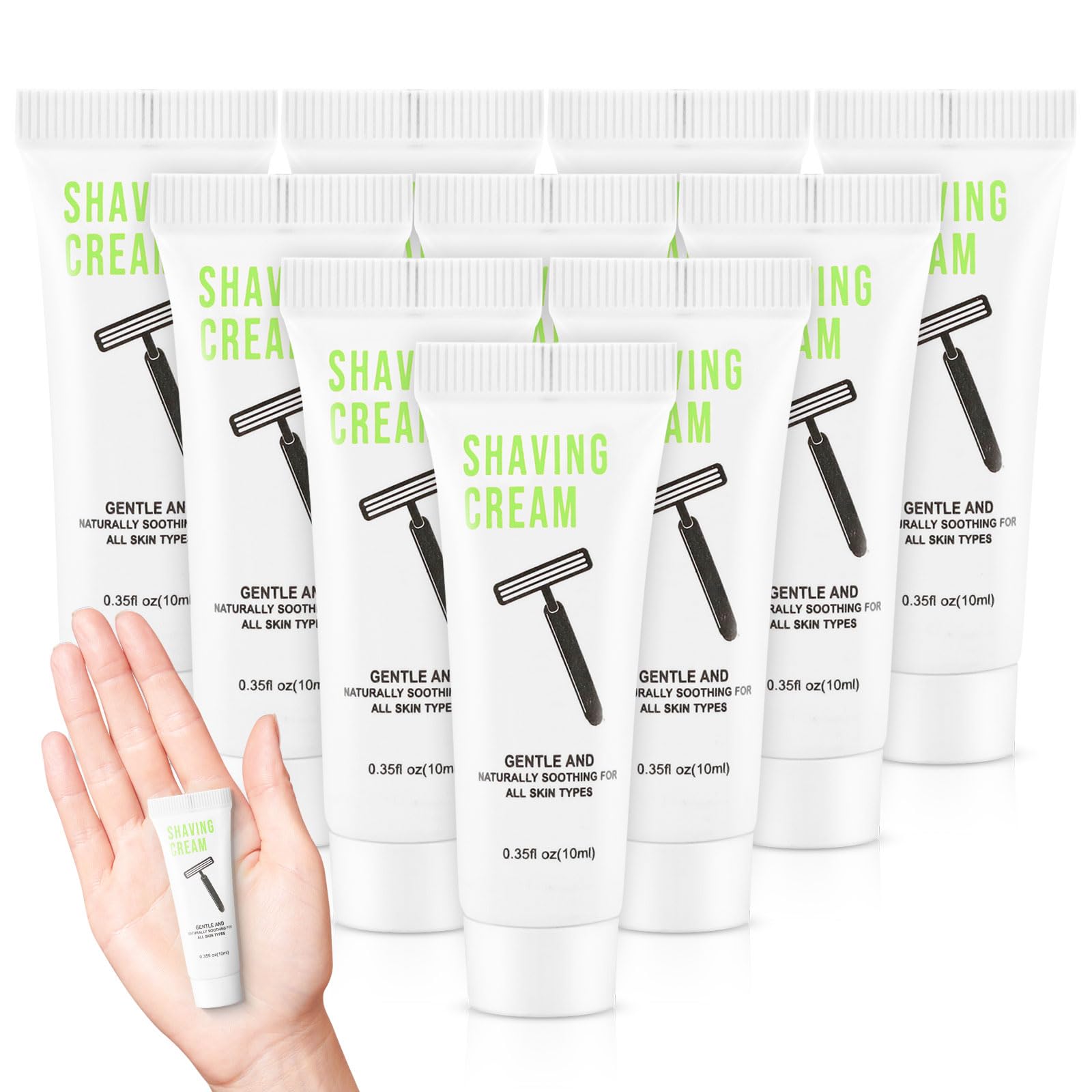 300 Shaving Cream Bulk Travel 10ml/0.35fl oz,Disposable Shaving Cream in Bulk Travel Shave Cream for Hotel Homeless,White Tea