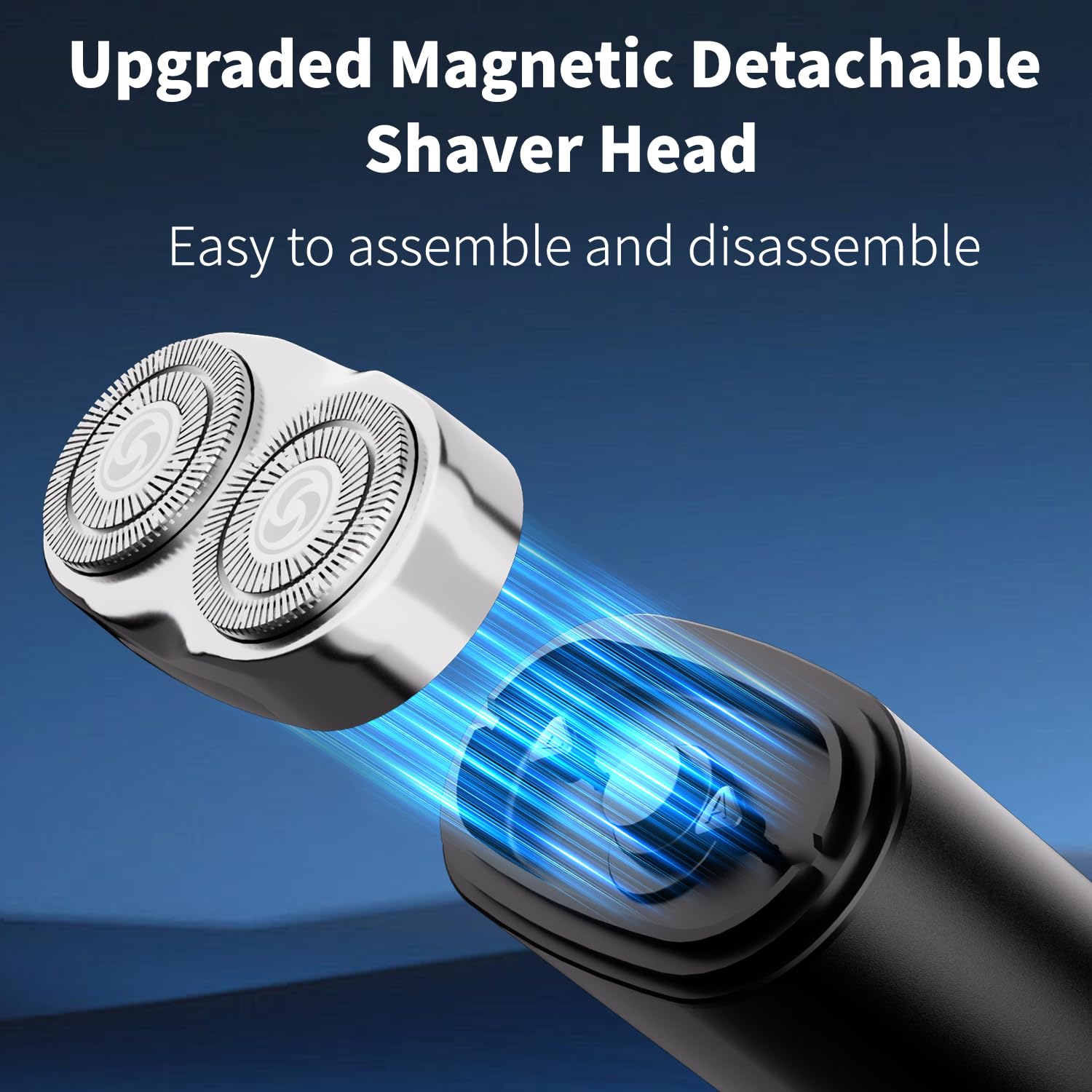 Mini Dual-Head Electric Shaver, Portable Electric Razor for Men, Pocket Size Washable Double Head, Rechargeable Waterproof Shaver for Home, Car, Travel