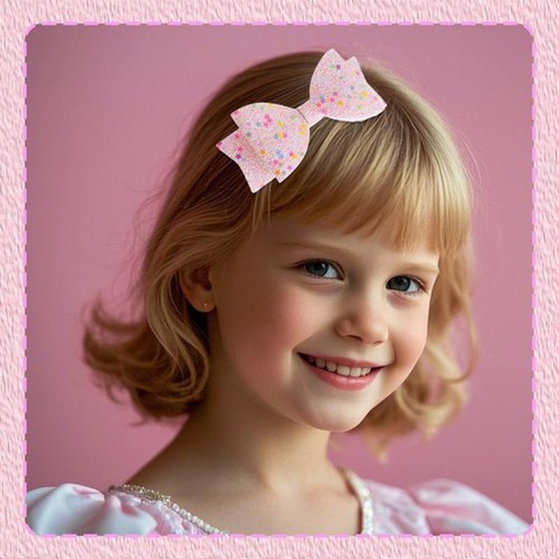 PUSABAOWO Headbands for Girls 6 Pack Toddler Headbands Glitter Kids Hairband Cat Bow Heart Star Crown Hair Accessories for Toddler Girls Teens