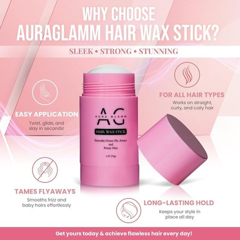 Skiennix Hair Wax Stick - Anti-Frizz Hair Tamer for Women & Kids | All-Day Hold & Smooth Finish