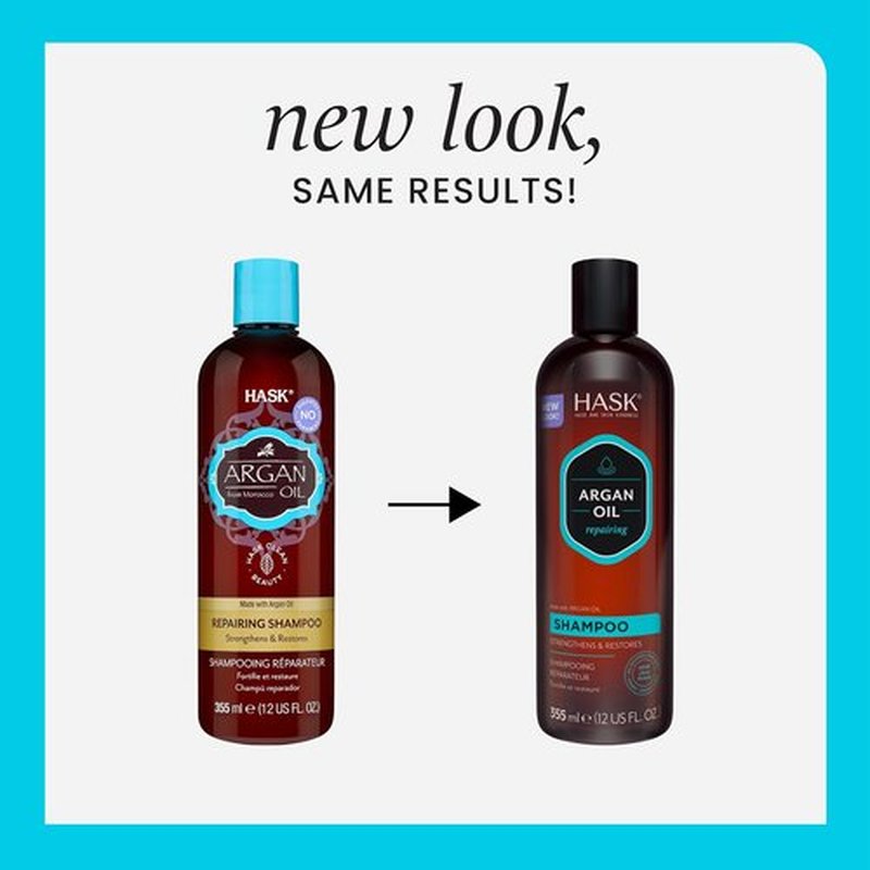 HASK Argan Oil Shampoo & Conditioner Set - Color Safe, Sulfate-Free, Paraben-Free | 12oz Each