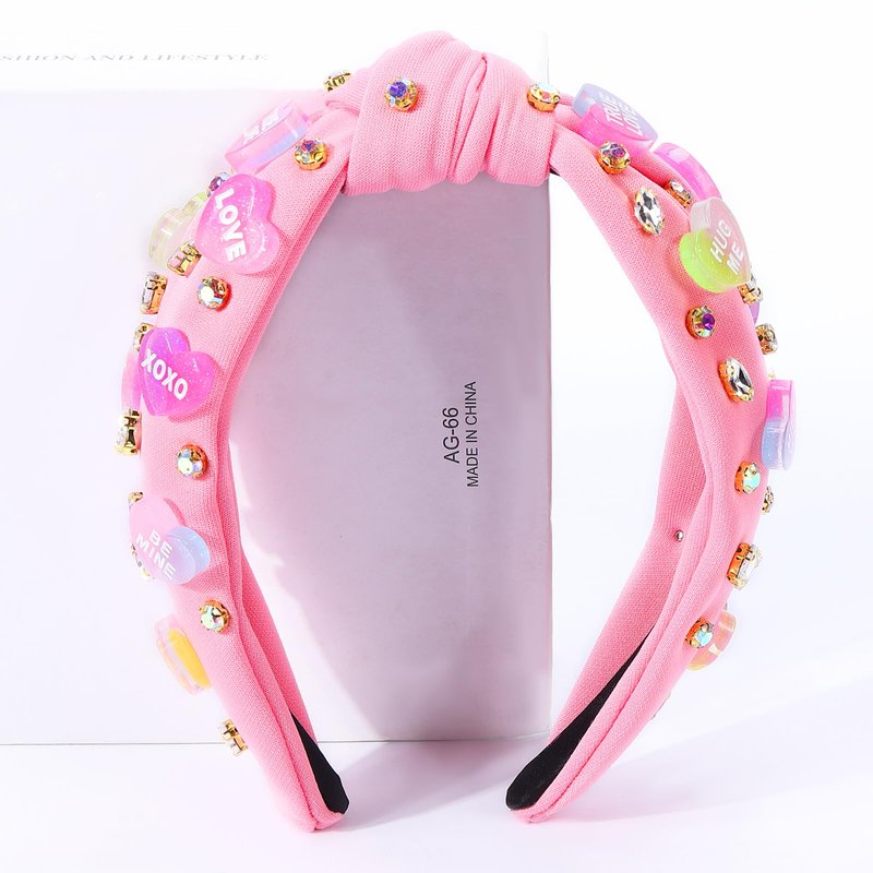 Valentines Headbands for Women Teen Girls, Gradient Heart Headband, Valentines Day Gifts for Her Teacher Daughter Wife Mom, Valentine Hair Accessories to Match Outfit Clothes Shirts Dress (Pink)