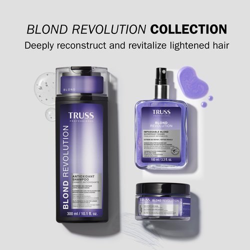 TRUSS Blond Revolution Net Blond Hair Mask - Color-Enhancing Hair Repair Mask to Restore Natural Hair Health, Hair Shine & Vibrancy - Designed with a Web-Effect Formula (6.3 oz)